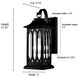 Mallorey 1 Light 13.5 inch Powder Coated Black Outdoor Wall Sconce